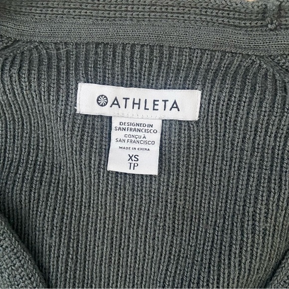 ATHLETA Women’s Hanover Refined VNeck Sweater Size XS Merino Wool Charcoal Grey - Picture 8 of 15